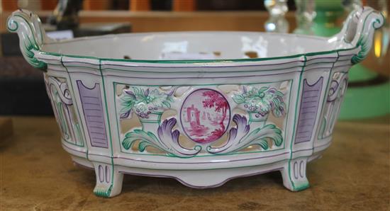 Galle Nancy faience basket(-)